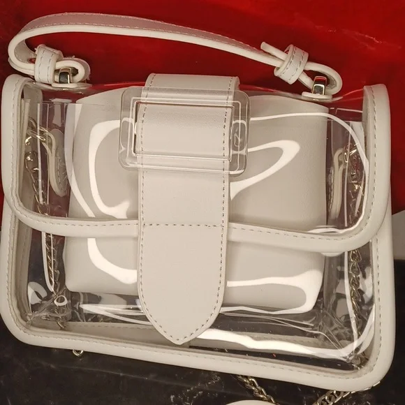 P9- Transparent White Crossbody Bag. NWOT - Picture 1 of 6